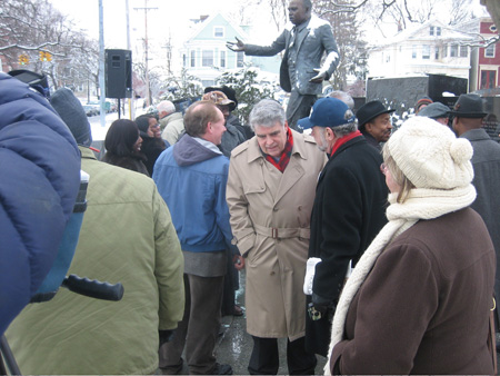 Assemblyman Jack McEneny (Center) Bugged By An Uptown Party Hack.  The Guy Wouldn't Leave Him Alone The Whole Time