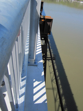 Leaning Over The Edge,Showing The Old Trestle Under The New Walkway