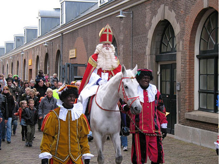Sinterklaas With Two Black Petes