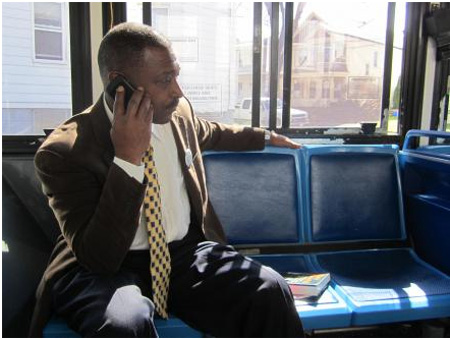 Willie White On The 100 Bus, Photo From The NPR Article