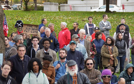 Occupy Albany Participants And Supporters At Academy Park, Autumn 2011