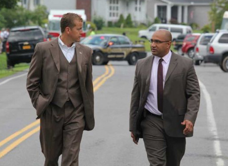 Sheriff Craig Apple And D.A. David Soares In Vorheesville Last August