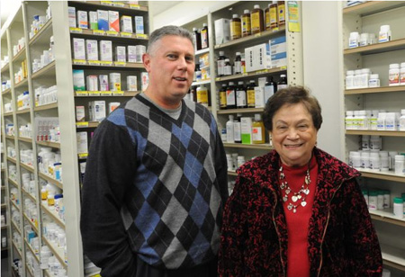 John McDonald With His Mom At Marra's Pharmacy