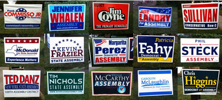 Some Of This Year's Lawn Signs In Albany (From AOA)