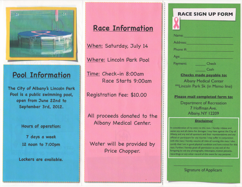 Lincoln Park Pool Run For Breast Cancer