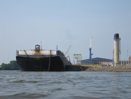 Tank Barge Loading Oil At The Port Of Albany