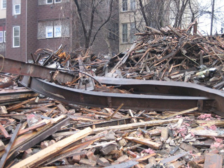 February 2008: Some Of The Destroyed Buildings Had Been Reinforced With Steel Girders