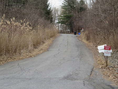 Nondescript Side Road Off Noonan Lane That Leads To The Noonan Mansions