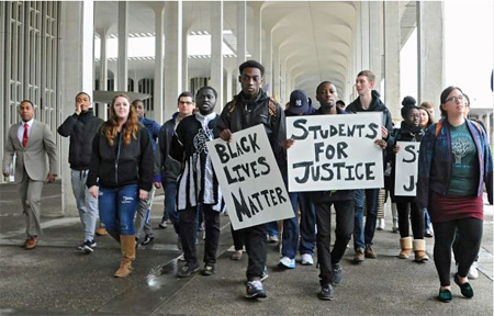Protest March At University At Albany On April 9