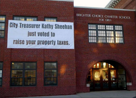 The Sign Was A Lie: Then Treasurer Sheehan Protected Albany Taxpayers From Brighter Choice Predation