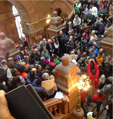Supporters Of Fair Public School Funding Pack The NY State Capitol, January 2015