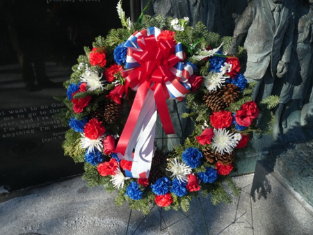 The Wreath Ready To Be Presented To Dr. King