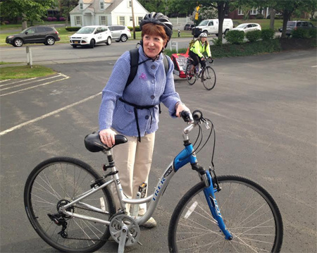 Albany Mayor Kathy Sheehan and Her Bicycle