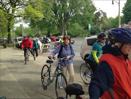 Stopping At The Downtime On Madison Avenue, Mayor Sheehan (Center)